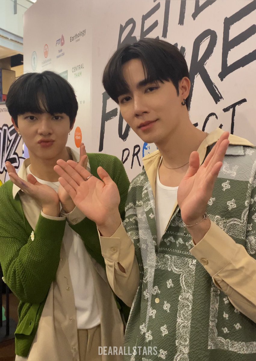 DearAllStars's tweet photo. ซีและนุนิวในงาน Better Futures Project ในวันนี้ค่ะ สดใส น่ารักมาก 🍀❤️ 
 #CentralPattanaxZeeNuNew https://t.co/JiKj0QdAQA