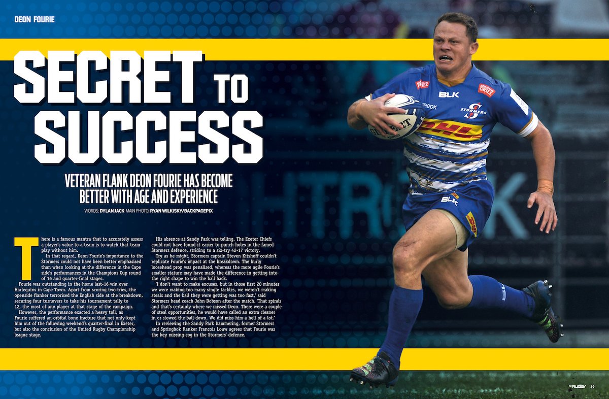 SA Rugby magazine (@sarugbymag) on Twitter photo Springbok and DHL Stormers flank <a href="/Deonf/">Deon Fourie</a> is on the cover of our June issue ๐
On sale Friday 26 May ๐
#SAR307 Springbok and DHL Stormers flank <a href="/Deonf/">Deon Fourie</a> is on the cover of our June issue ๐
On sale Friday 26 May ๐
#SAR307