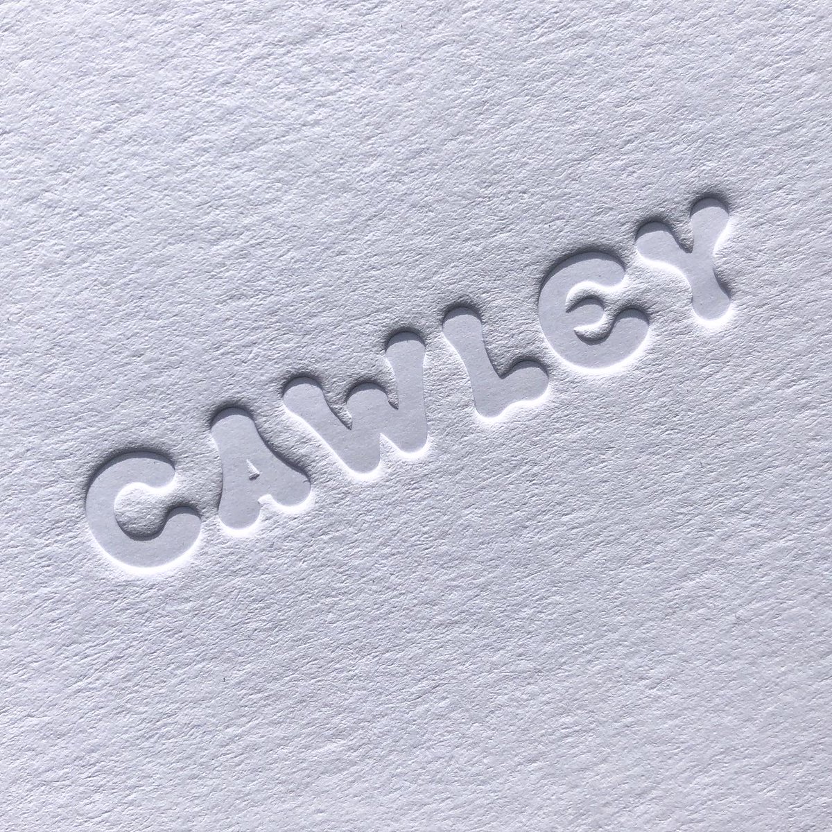 Blind Debossssssssss onto 1400gsm White Frost Colorplan Paper <a href="/GFSmithpapers/">GF Smith</a> <a href="/colorplanpapers/">GF Smith Colorplan</a>

Swing tags printed for cawleystudio.com Designed by 
ryansargent.co.uk

#printedbydotstudio #blinddeboss #blindimpression #debossing #colorplanpaper