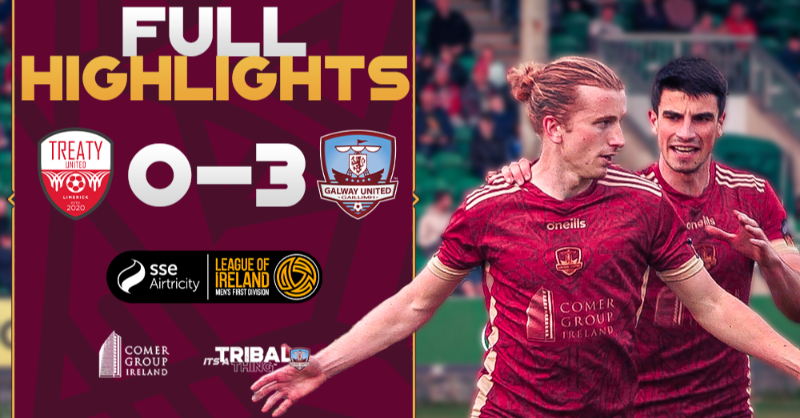 GalwayUnitedFC's tweet photo. Full highlights and exclusive footage of our 3-0 win against Treaty United are available now over on our YouTube channel 🎥

Check it out at the link below ⬇️

#ItsATribalThing