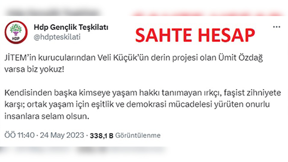 HDP seçmenini manipüle etmek için Twitter'da sahte hesap açıldı tinyurl.com/yckj9ph2