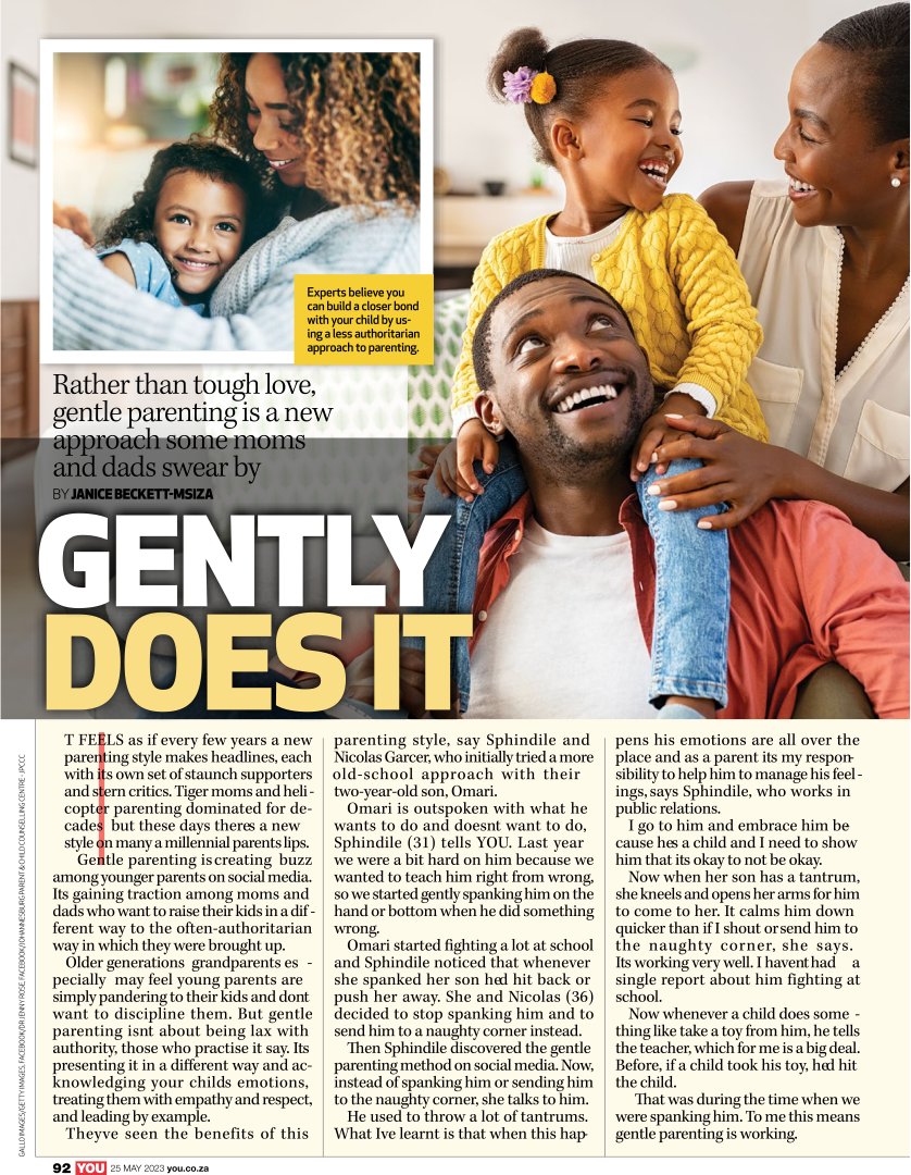 TheParentCentre's tweet photo. NEWSFLASH

In case you missed it, @YouMagazine published a wonderful article on using a gentle parenting preferred by younger parents versus the conventional ‘tough love’ approach often mooted by our grandparents.
 
#PostiveParenting #TheParentCentre https://t.co/8XnGixUZgk