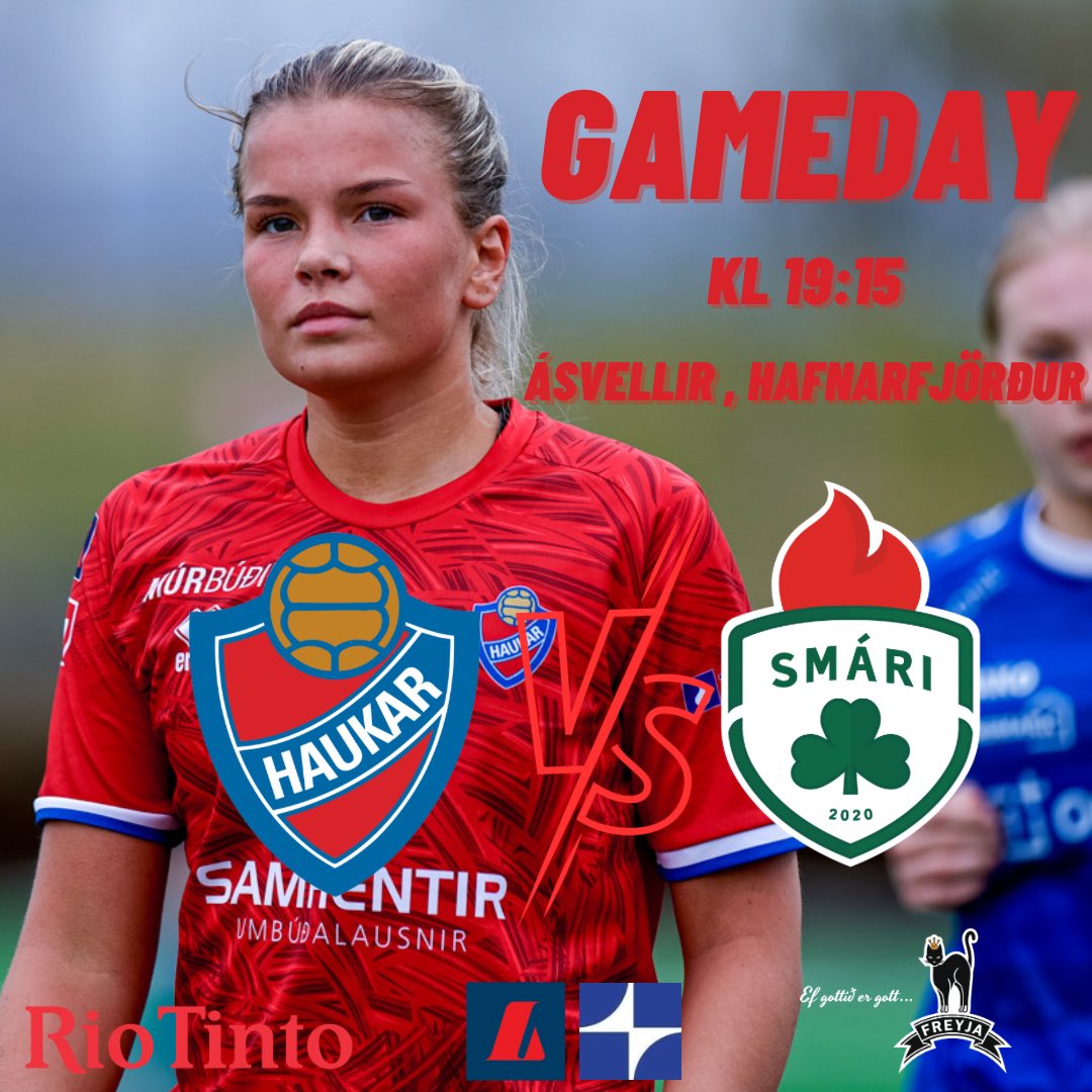 Leikdagur!

⏰Klukkan 19:15
📍Ásvellir , Hafnarfjörður
🆚 <a href="/smarifc/">Smári FC</a> 
📣Miðar á stubb.is og í stubb appinu
🎥Youtube Rás <a href="/HaukarTV/">Haukar TV</a>
