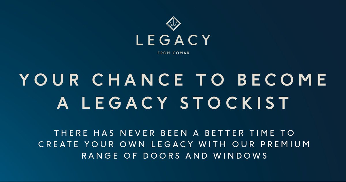 ComarAluSystems's tweet photo. As we build on the successful launch of the Legacy from Comar suite, we now invite you to become our Legacy partner. 

Contact us and we can tell you how: 

📩 info@legacysuite.co.uk https://t.co/EYoXbOp0V5