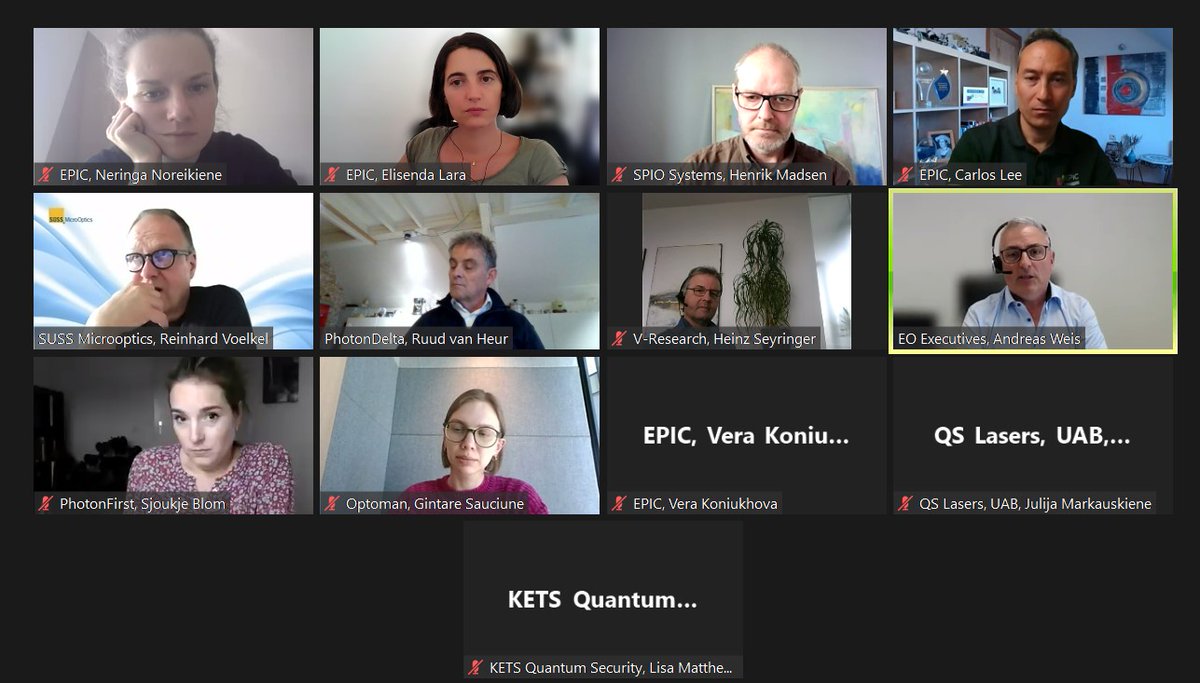 EPIC_photonics's tweet photo. 📣 Kick off meeting of the EPIC HR Workgroup! CEOs and HR managers from EPIC members came together to tackle #talentacquisition challenges in #photonics. #jobsinphotonics #EPICworkgroup https://t.co/9jZTffm0Ke