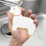 食器洗いが楽しい♪　可愛いヤギのスポンジがモフモフの羊に変身!