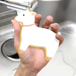食器洗いが楽しい♪　可愛いヤギのスポンジがモフモフの羊に変身!