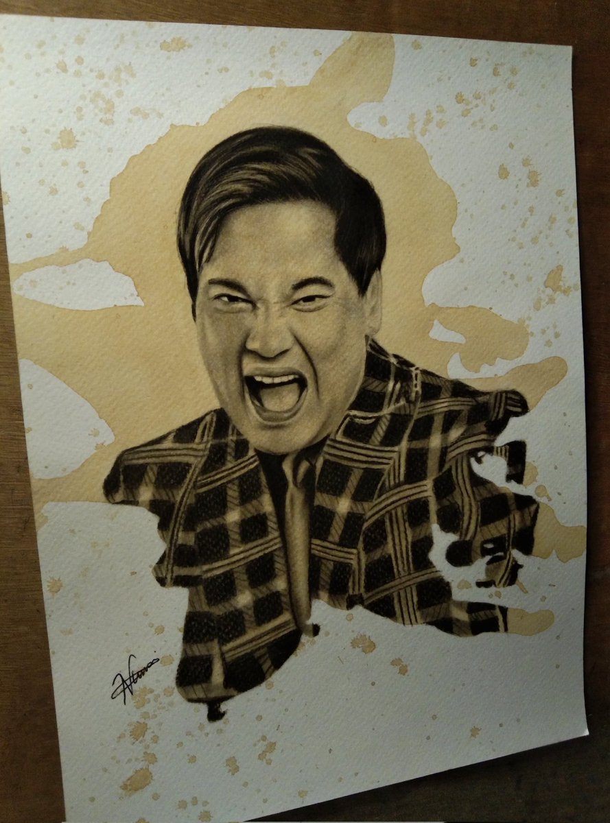 nhiksart's tweet image. @4eversinging4u 
Coffee Spill Art ☕
*Charcoal powder
*Fabriano watercolor paper
*Nescafe coffee
*Brushes
#martinnievera #TheVoiceKids
#Coffee #charcoal #drawing #art #portrait #nescafe #Artists #Spill