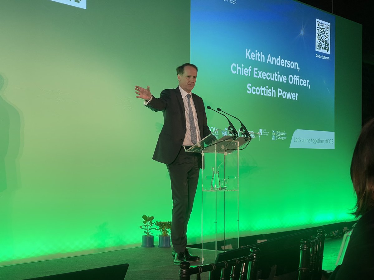 Glasgow Chamber (@glasgow_chamber) on Twitter photo 🗣️ Welcome: Kieth Anderson, CEO of <a href="/ScottishPower/">ScottishPower</a>
“The focus must be to reach our 2035 targets, everything we do as a company is in the prism of net zero”
Sponsors of #COB <a href="/britishchambers/">BCC</a> <a href="/ScotGovNetZero/">Net Zero Scotland</a> <a href="/UofGlasgow/">University of Glasgow</a> 🗣️ Welcome: Kieth Anderson, CEO of <a href="/ScottishPower/">ScottishPower</a>
“The focus must be to reach our 2035 targets, everything we do as a company is in the prism of net zero”
Sponsors of #COB <a href="/britishchambers/">BCC</a> <a href="/ScotGovNetZero/">Net Zero Scotland</a> <a href="/UofGlasgow/">University of Glasgow</a>