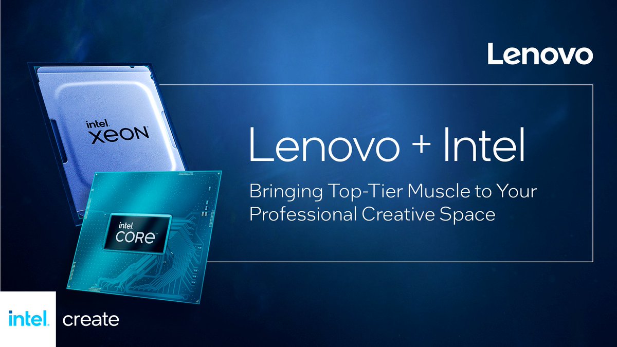 intelcreate's tweet image. Your professional workspaces are getting even more inspired by a collaboration between @Lenovo and Intel to deliver the best machines for your creative workflow. Browse the updated lineup here. intel.ly/3IxHwTJ