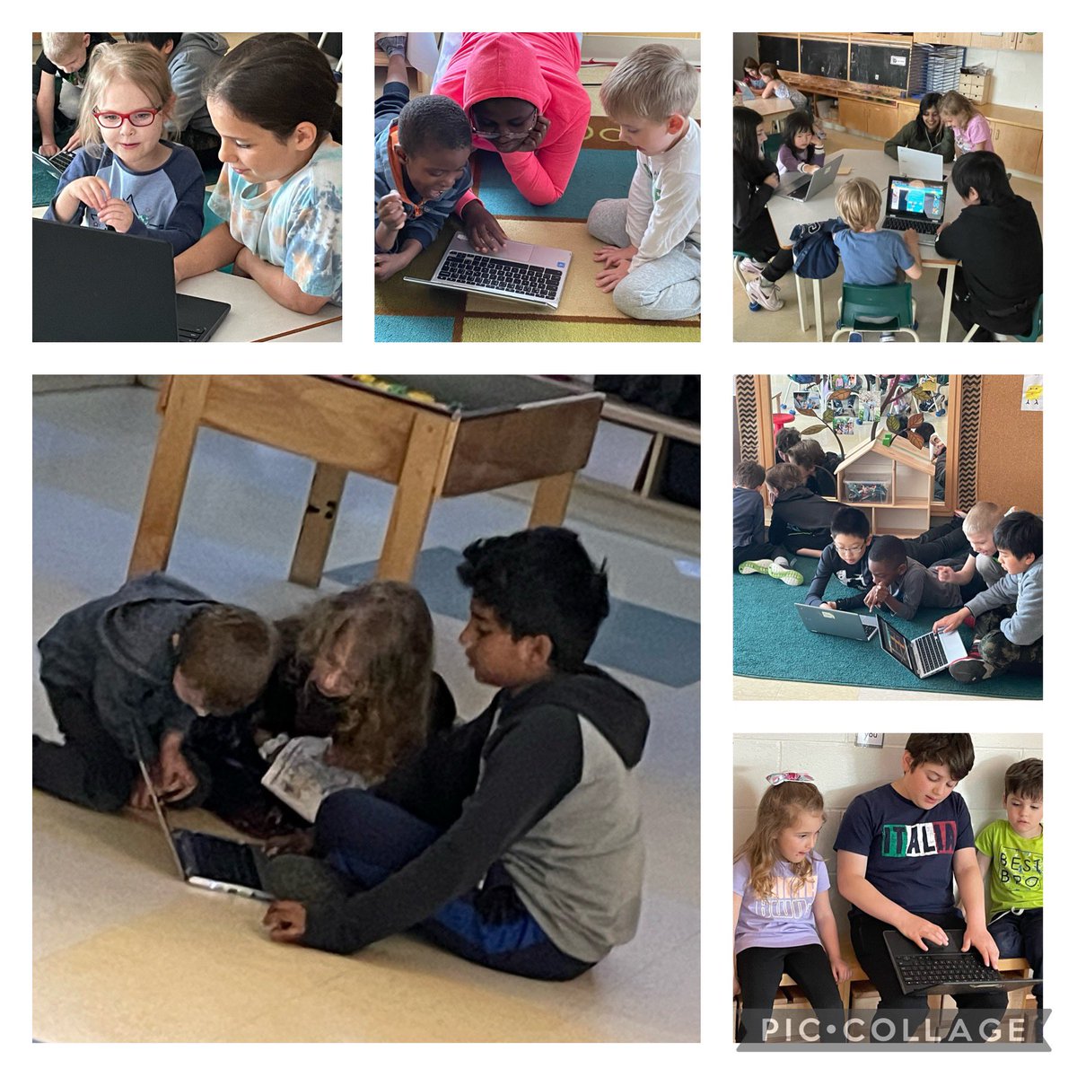 Learning is fun with our Gr5 buddies <a href="/KinderKE_StAnne/">KE Kindergarten</a> <a href="/morgan_kelahear/">Morgan Kelahear</a> @St_Anne_Brett