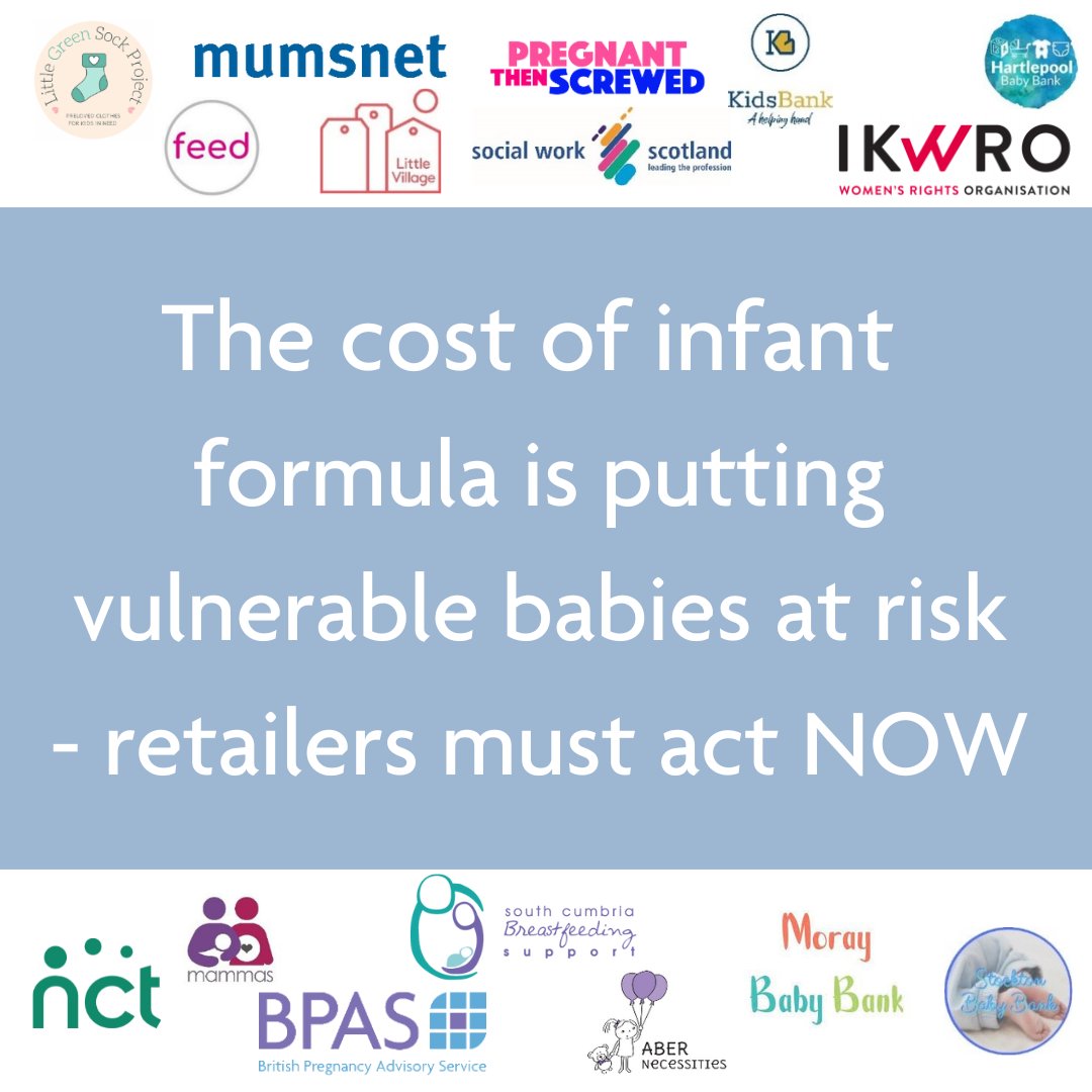 Parents are using watered down feeds, condensed milk, and second-hand opened tubs because they cannot afford to safely feed their babies. Tell @aldiuk @tesco @asda @sainsburys @morrisons to take action: bpas-campaigns.org/campaigns/cost…