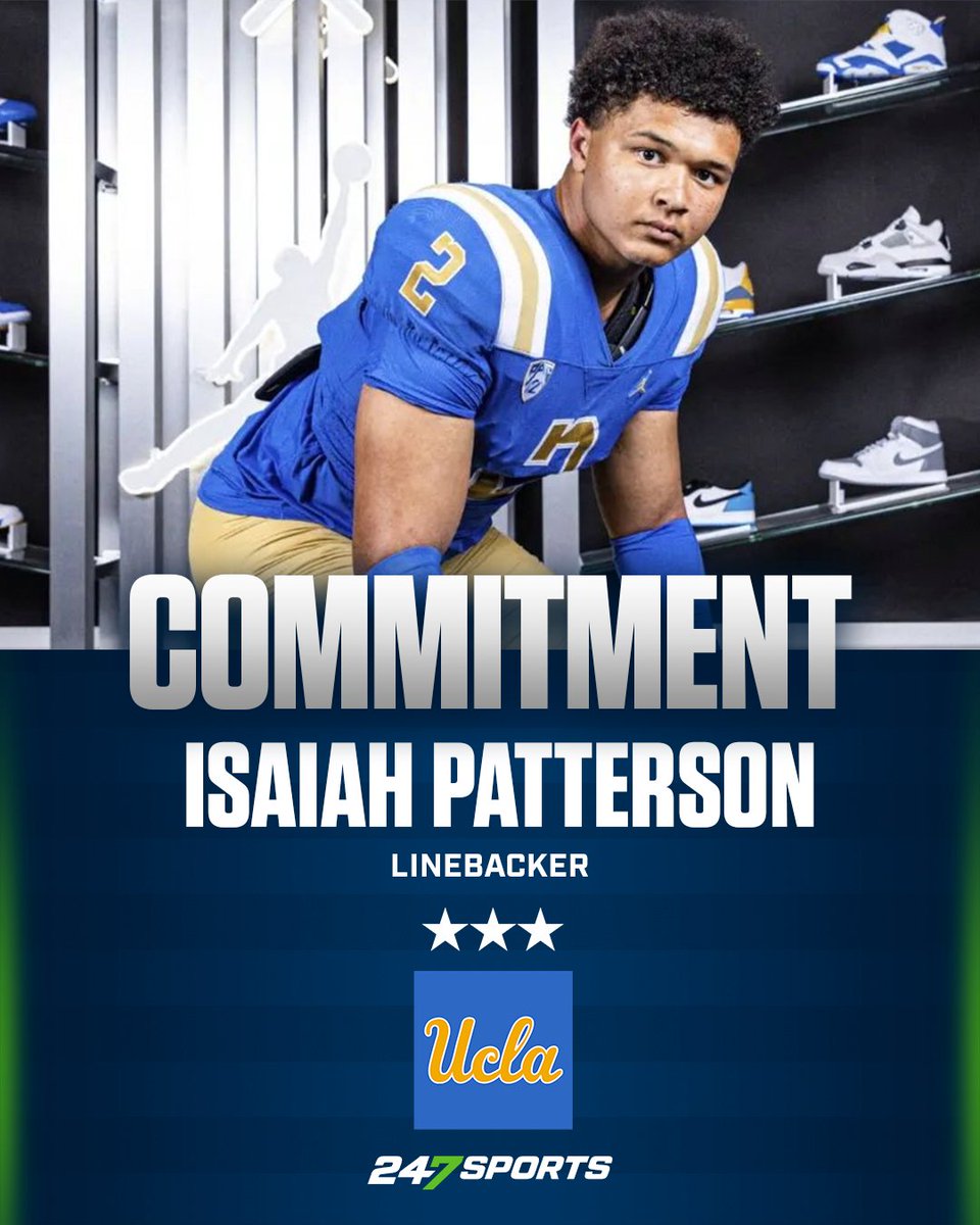BREAKING: Yelm (Wash.) linebacker Isaiah Patterson just announced his commitment to UCLA and he breaks down why he picked the Bruins, who he's recruiting to join him and more 247sports.com/college/ucla/A…