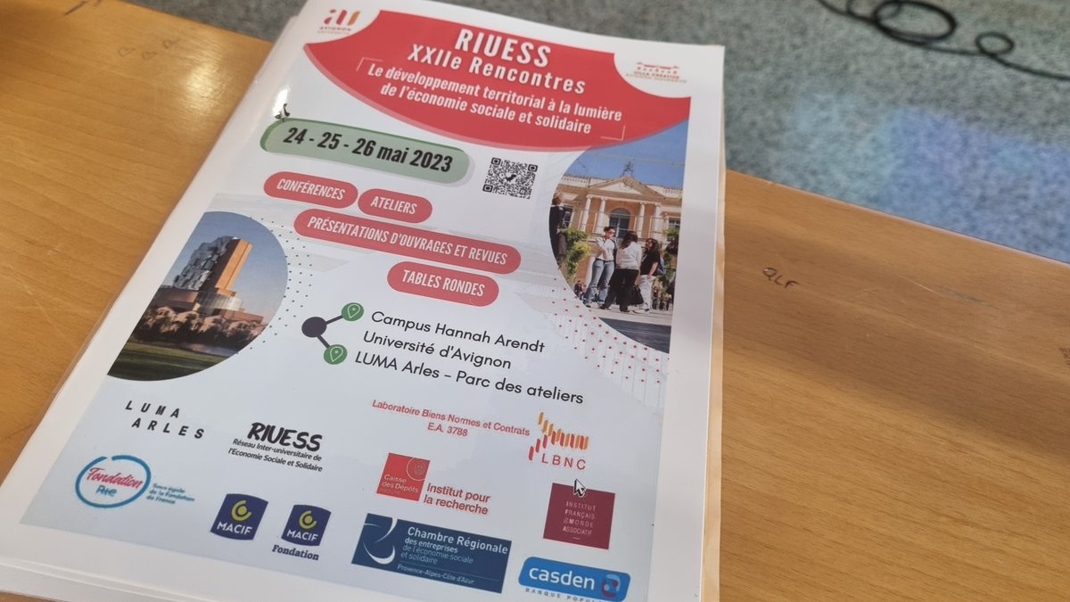 CRESS_sud's tweet photo. Ouverture des 22e rencontres du réseau interuniversitaire de l'économie sociale et solidaire #RIUESS à @UnivAvignon. Place à la conférence « alliance entre collectivité et entreprise de l’#ESS, une économie d’avance ? » organisée par la @CRESS_sud, partenaire de l'évènement. ⬇️ https://t.co/G1HiApuTIG