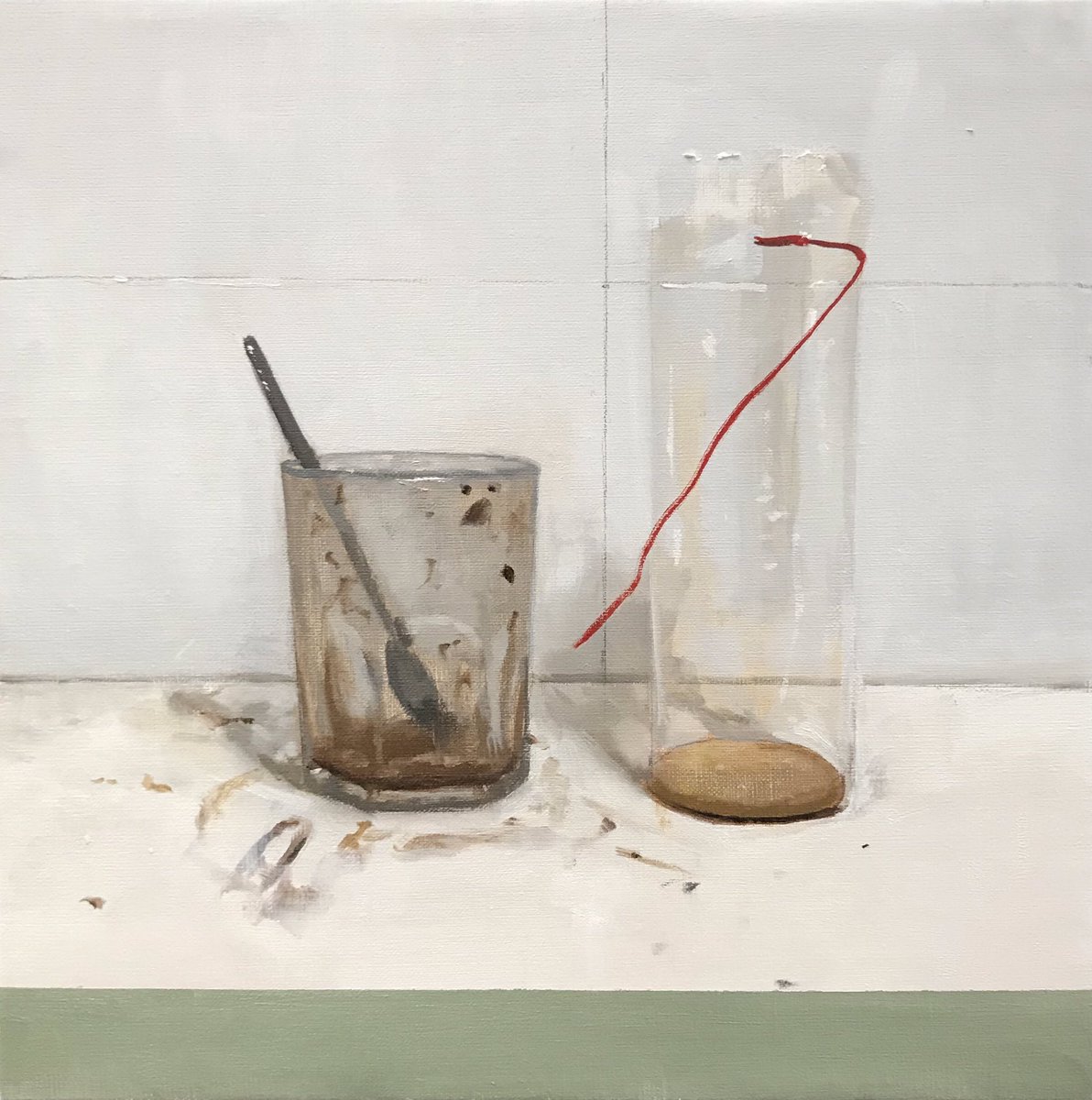 pepebaenanieto's tweet photo. Proceso de desayuno, óleos sobre lino 30x30cm . https://t.co/OMPoOvmbNB