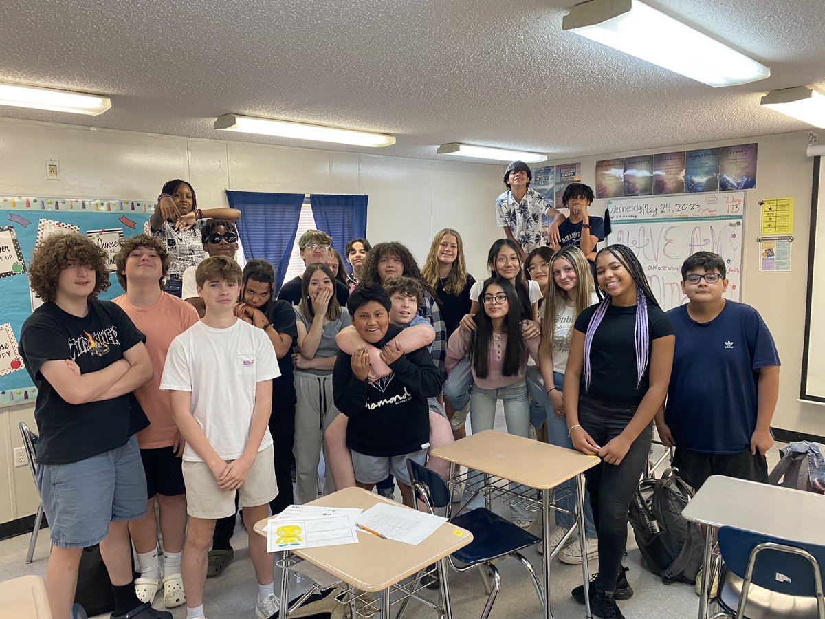 Last moments with these fantastic 8th graders! They were a great way to start the day!