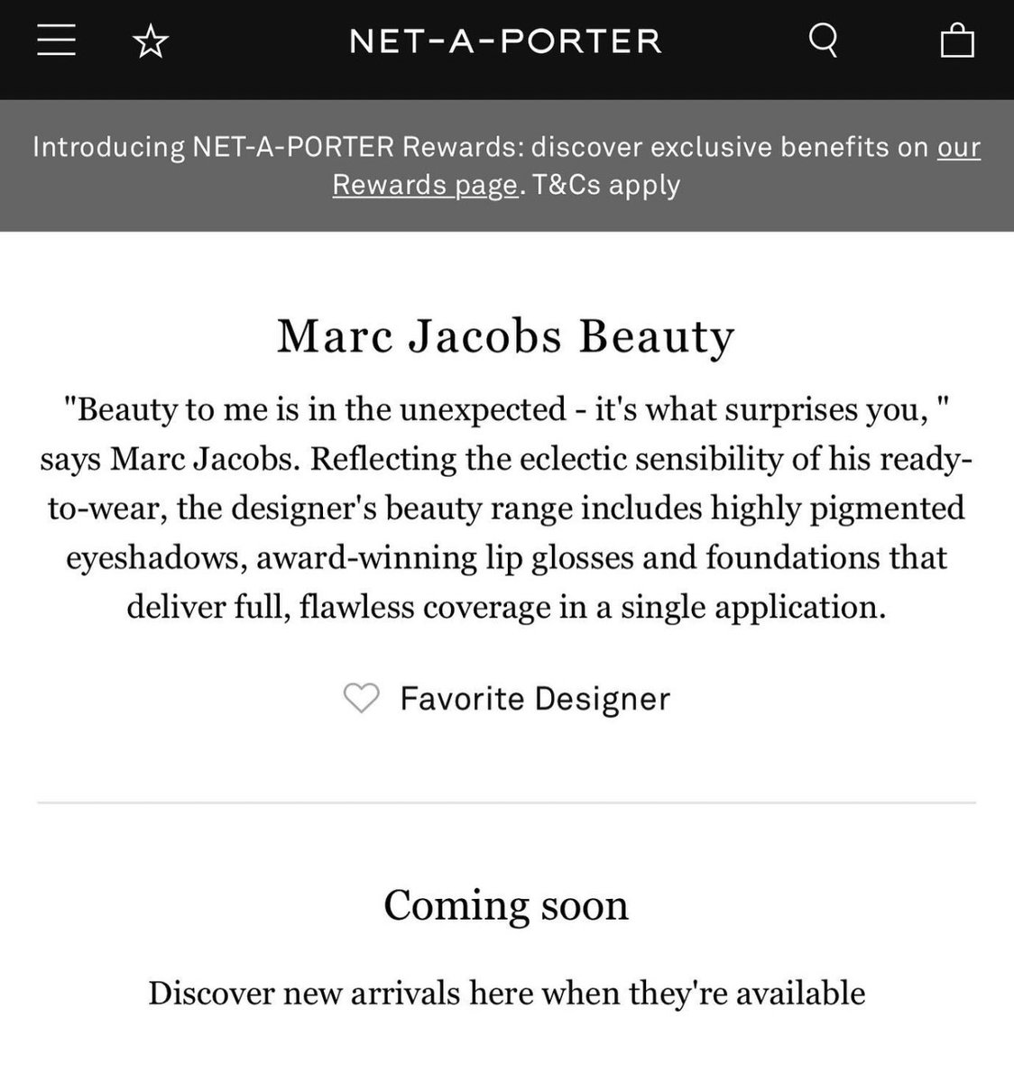 #BeautyNews 📰🚨According to #netaporter website 👀 #marcjacobsbeauty 🖤 is #ComingSoon !!! Includes highly pigmented eyeshadows, lip glosses, foundations that deliver full, flawless coverage and more…