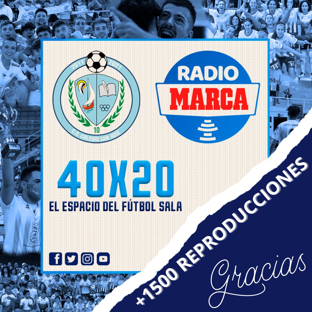 🎙RADIO| 40x20, el espacio del Fútbol Sala

22º programa, Entrevista en <a href="/MarcaCaceres/">Radio MARCA Cáceres</a> a <a href="/CaceresUExFS/">Cáceres FS</a>, <a href="/NavalmoralFS/">Navalmoral FS</a>, <a href="/ADMadroneraFS/">Ad Madroñera Fs</a>, <a href="/grupolopez14/">GrupoLopezBolañosFS</a> y <a href="/CdcSanJoseFS/">CDC SAN JOSÉ FS</a>

¡SUPERAMOS LAS 1️⃣5️⃣0️⃣0️⃣ DESCARGAS, MUCHAS GRACIAS OYENTES! 

🔊: go.ivoox.com/rf/108912854

#ConéctateConElFútbolSala
