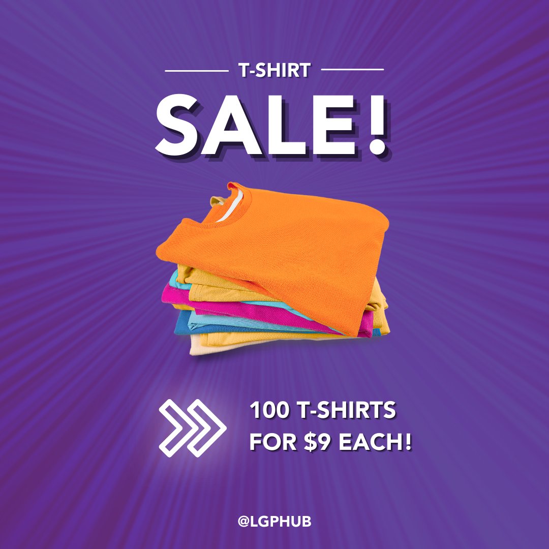 For a limited time only, we're offering 100 cotton shirts for just $9 each! 🙌 Yes, you read that right - 100 shirts for $9 each!😱 Use the link below and use promo code TSHIRT at checkout!🎊

lgpapparel.com/blank_product/… 

#PromoProducts #Branding #BrandRecognition #PromoItems #Swag