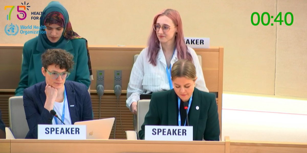 ICN intervention at @WHO #WHA76 on Global Strategy for #Women, #Children & #Adolescents #Health: “ICN urges Member States to ensure access to #SRMNAH services in a safe, inclusive environment and must prioritize #mentalhealth”. Read more here: bit.ly/3nhf5gq #NursesWHA