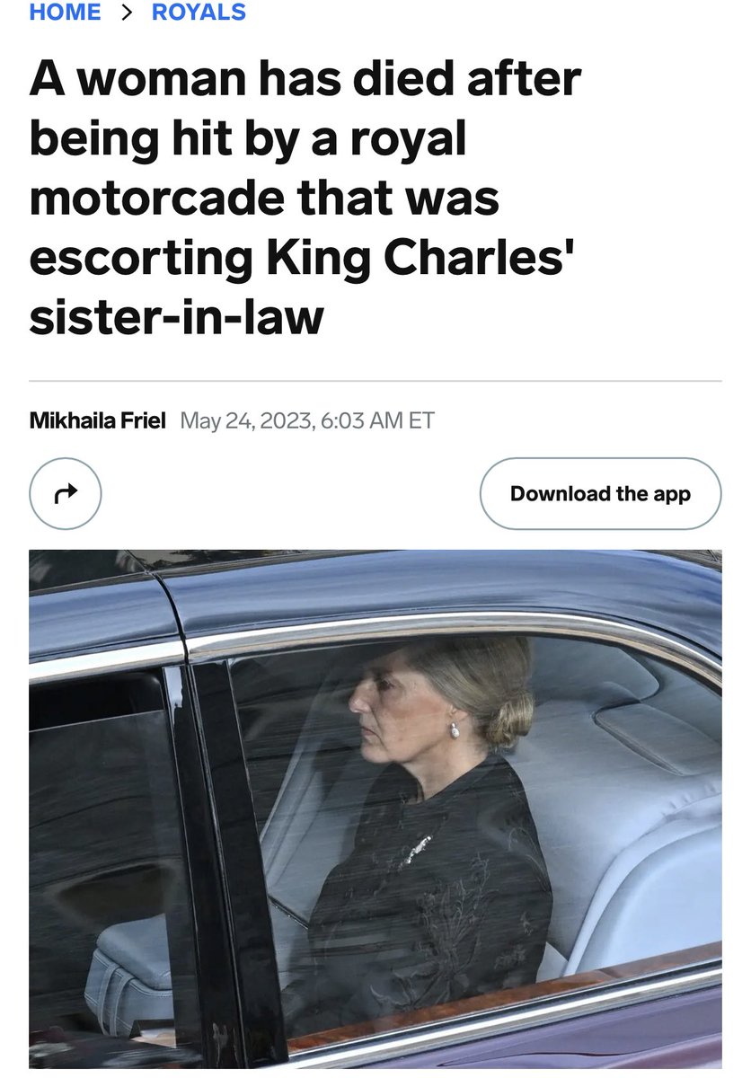 Explain why the 13th in line to the throne has no real job, a 120 room mansion and his wife is getting royal motorcades through London? And then getting the VIP press treatment of “bury and distract” when that tax funded motorcade kills an elderly woman? #AbolishTheMonarchy
