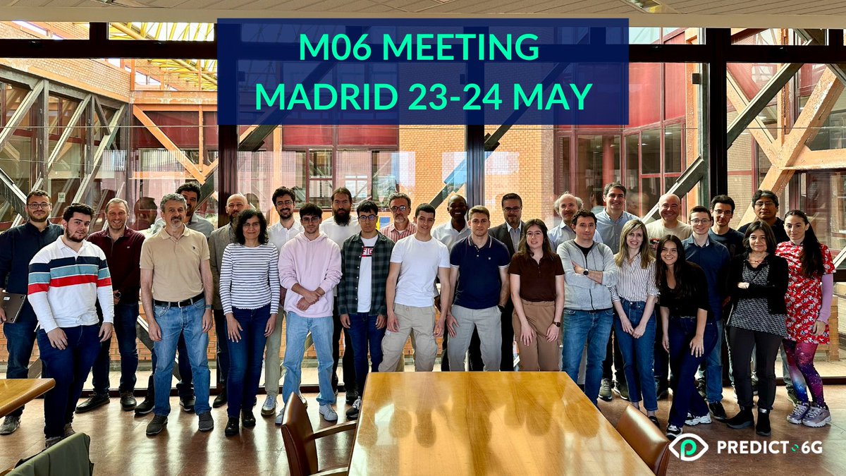 Predict6G's tweet photo. 🤩 Two fruitful days used to review what we have accomplished over the past 5 months and to set the roadmap for the coming months.
#PREDICT6G's goal ➡️to create a deterministic #6G network: reliable, time sensitive and predictable.
🔗https://t.co/sL39yiNQLw
#HorizonEU #H2020 https://t.co/l7AlHvELkU