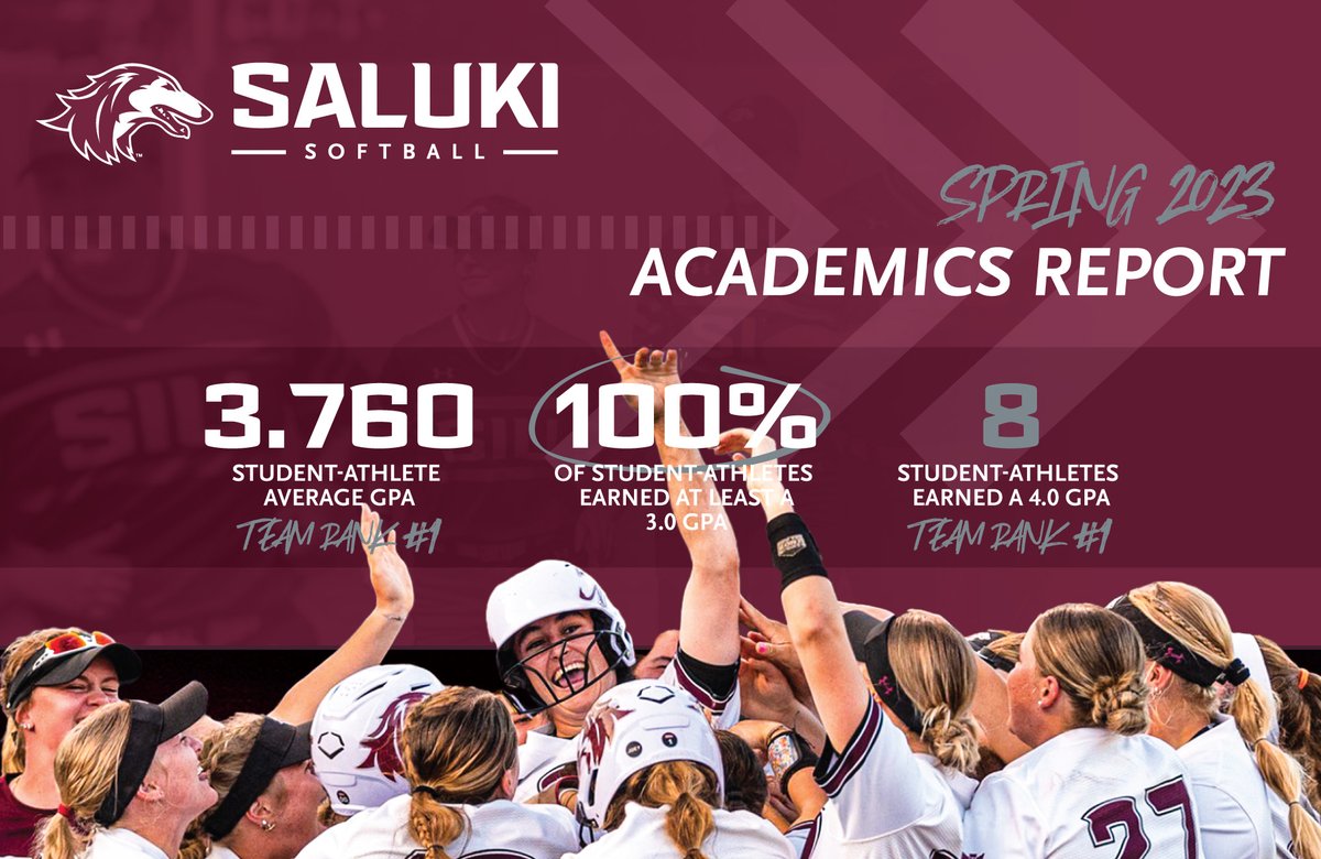 SIU_Softball's tweet photo. Got it done on the field and in the classroom this semester! 📚

#Salukis https://t.co/6u1YGW8tPV