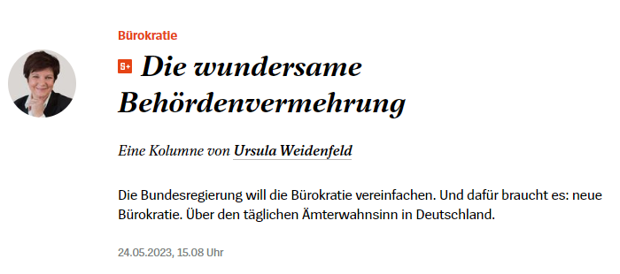 Armes #Deutschland. #Bürokratie ist einfach ein zu attraktiver #Arbeitgeber. Wie viele #Bürokraten würden durch #Effizienz und #Digitalisierung dem #Arbeitsmarkt zur Verfügung stehen? Wie vermutet - erstmal ein neues #Bürokratieentlastungsgesetz und eine neue #Taskforce. #Fail