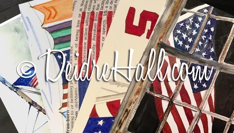 With Memorial Day next week, head over to deidrehall.com to stock up on our flag watercolor cards! We still have some of this collection available, painted by my sister and yours truly!!