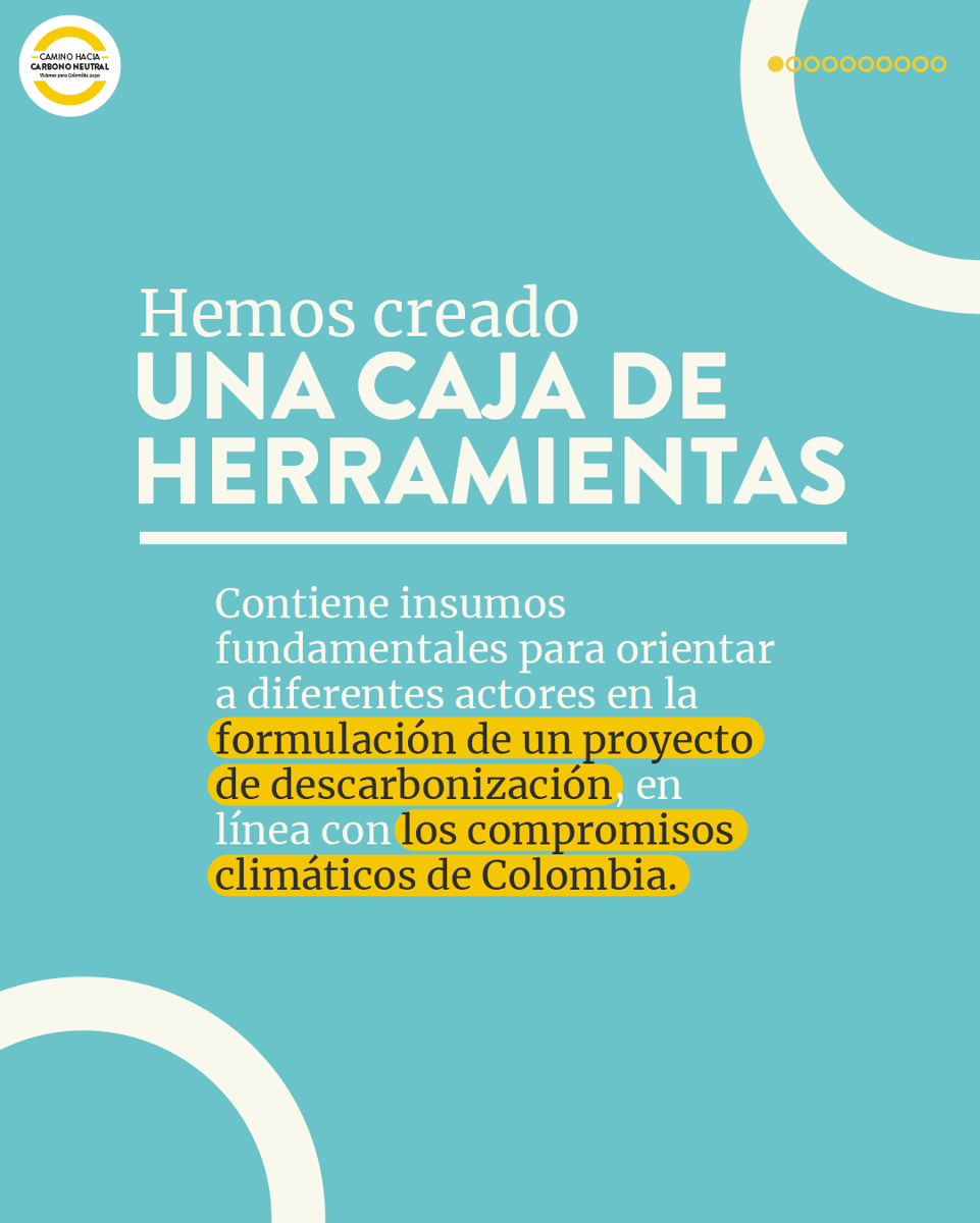 CarbonoNeutralC's tweet photo. Hemos desarrollado una valiosa caja de herramientas que guía a diversos actores en la elaboración de proyectos de #descarbonización, alineados con los compromisos climáticos de Colombia🇨🇴.

#UKPact
@opepa @climatelatino @PGN_COL https://t.co/rOLeJkBiBX