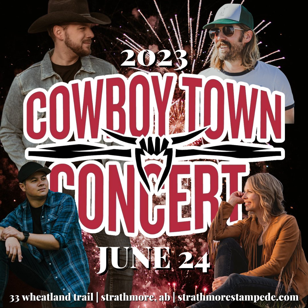 Strathmore Stampede (@strathstampede) on Twitter photo ONE MONTH UNTIL THE COWBOY TOWN CONCERT‼️
Get your tickets today to check out Melissa Matheson, Brandon Lorenzo, <a href="/drewgregory_/">Drew Gregory</a> & <a href="/BrettKissel/">BRETT KISSEL</a> perform! Included with your ticket is also a great show by Lakewood of Strathmore & <a href="/globalfestyyc/">GlobalFest</a> .
strathmorestampede.com ONE MONTH UNTIL THE COWBOY TOWN CONCERT‼️
Get your tickets today to check out Melissa Matheson, Brandon Lorenzo, <a href="/drewgregory_/">Drew Gregory</a> & <a href="/BrettKissel/">BRETT KISSEL</a> perform! Included with your ticket is also a great show by Lakewood of Strathmore & <a href="/globalfestyyc/">GlobalFest</a> .
strathmorestampede.com