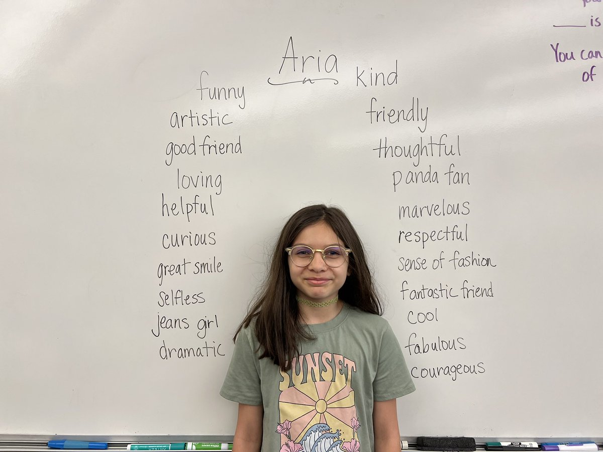 Godsey3rdGrade's tweet photo. Aria is our Student of the Day!  #CelebrateEveryone #4thQtrFun https://t.co/NXnz6lfpB5