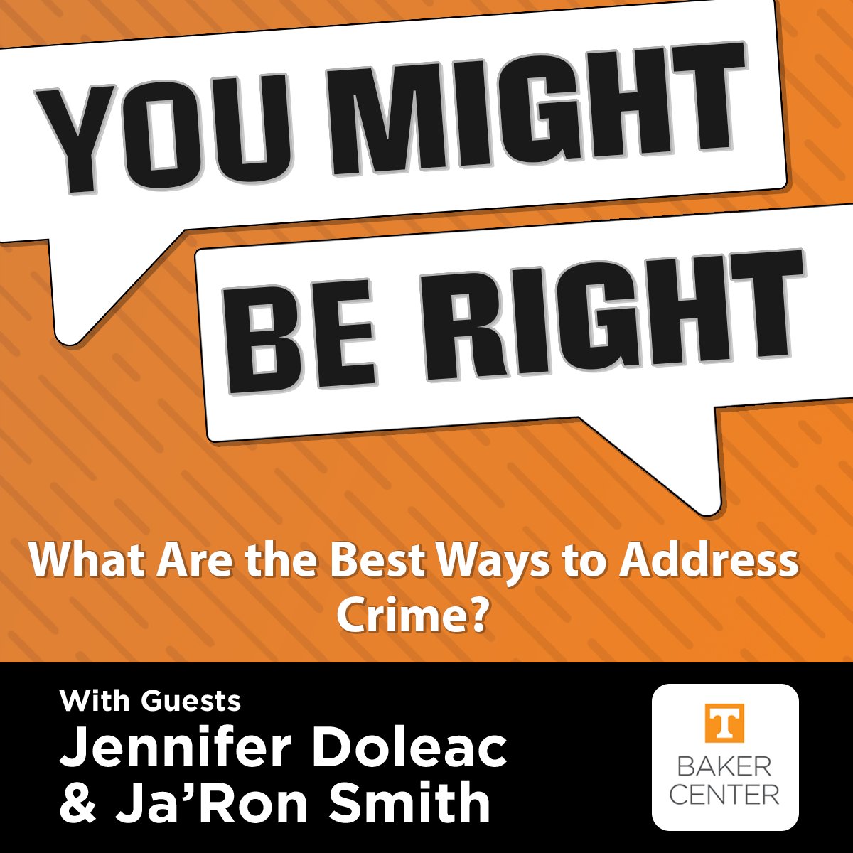 YMBRPodcast's tweet image. Episode 2 of the #YouMightBeRight Podcast's Season 2, w/ @jenniferdoleac  &amp;amp; Ja'Ron Smith (@mrgodblessamerica), is now available at @UTBakerCeter! Listen to the full episode at youmightberight.org, @applepodcasts, @spotify, &amp;amp; @stitcherpodcasts.