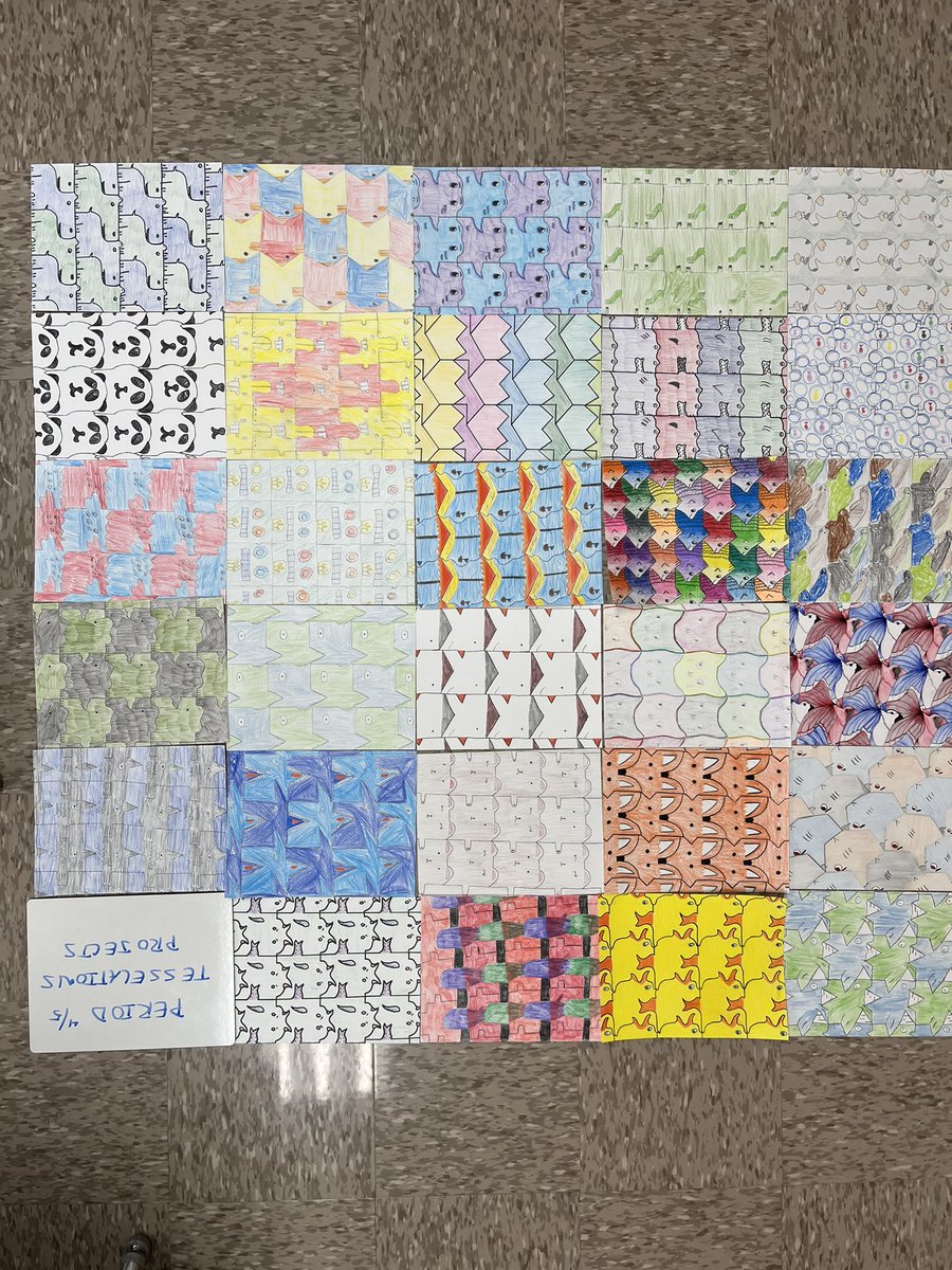 Tessellation Projects from Period 4/5 #MathIsFun