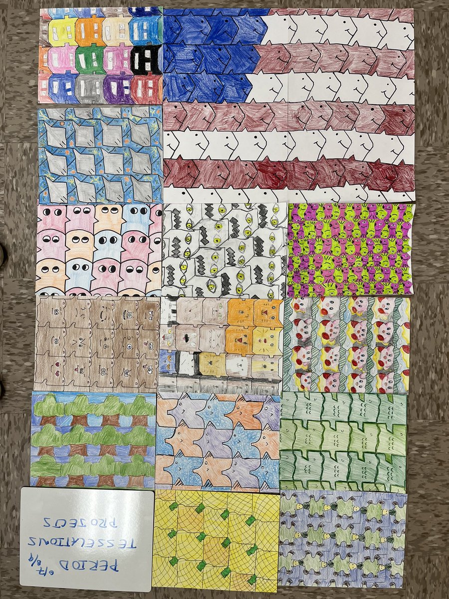 Tessellation Projects from Period 6/7 #MathIsFun