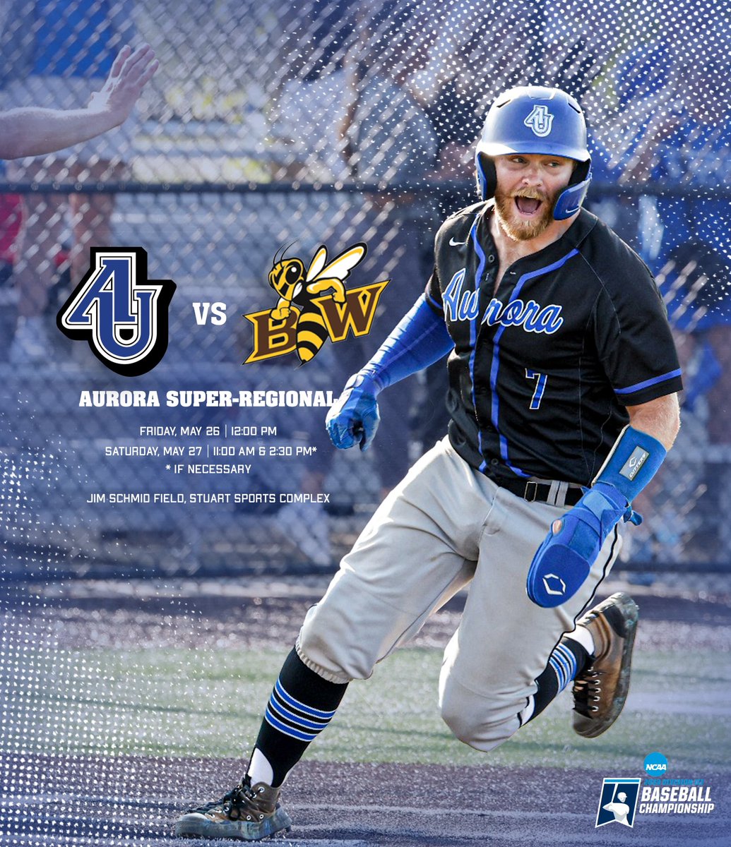 AU_Spartans's tweet photo. 𝑺𝒖𝒑𝒆𝒓𝒔 ⏳

The Spartans will host Baldwin Wallace University in their first ever Super Regional appearance on Friday, May 26 with first pitch scheduled for 12:00 p.m.

See you at the Stu! 

#weareoneAU | #d3baseball https://t.co/mxXqijRZ5u