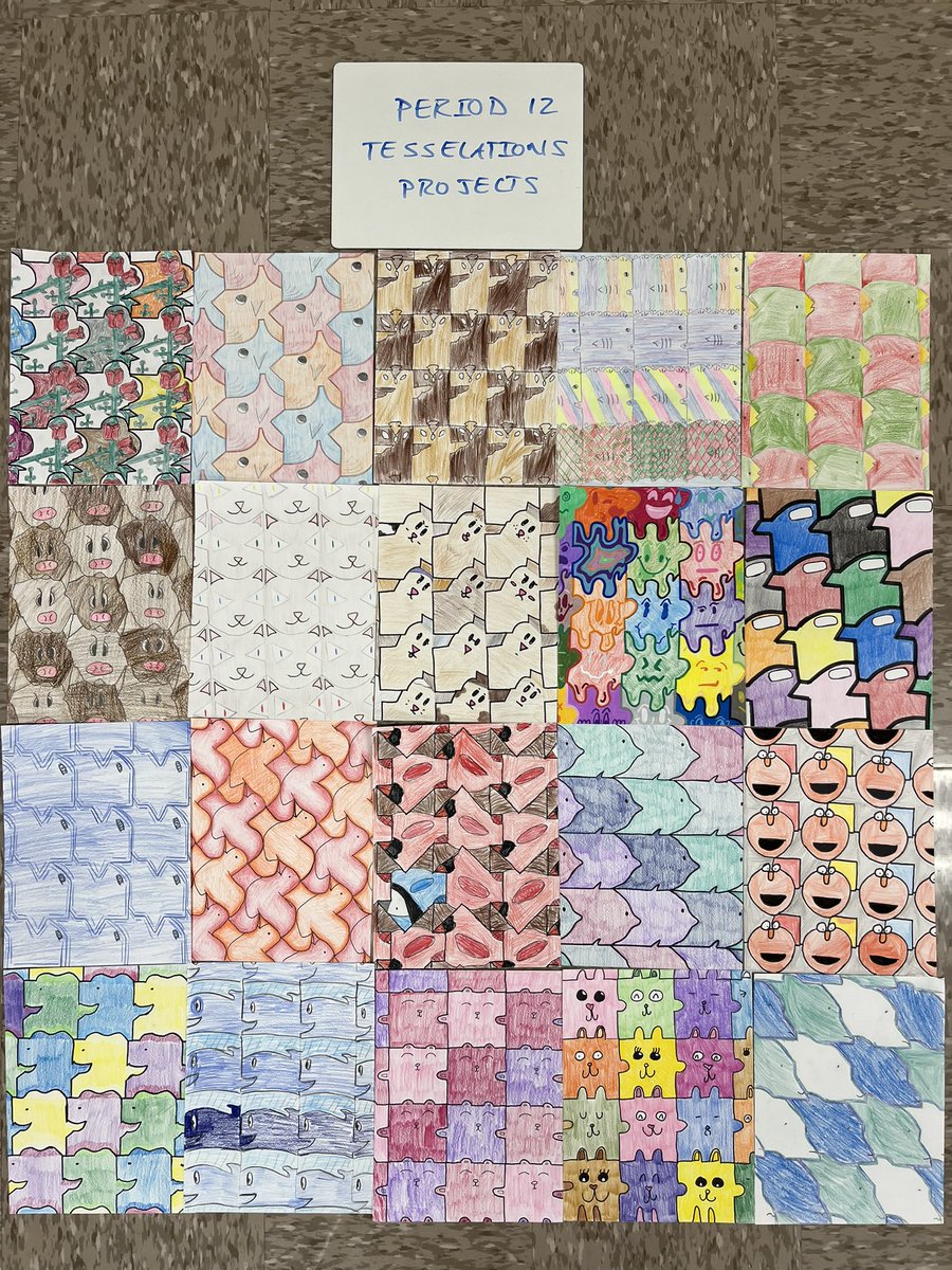 Tessellation Projects from Period 12 #MathIsFun