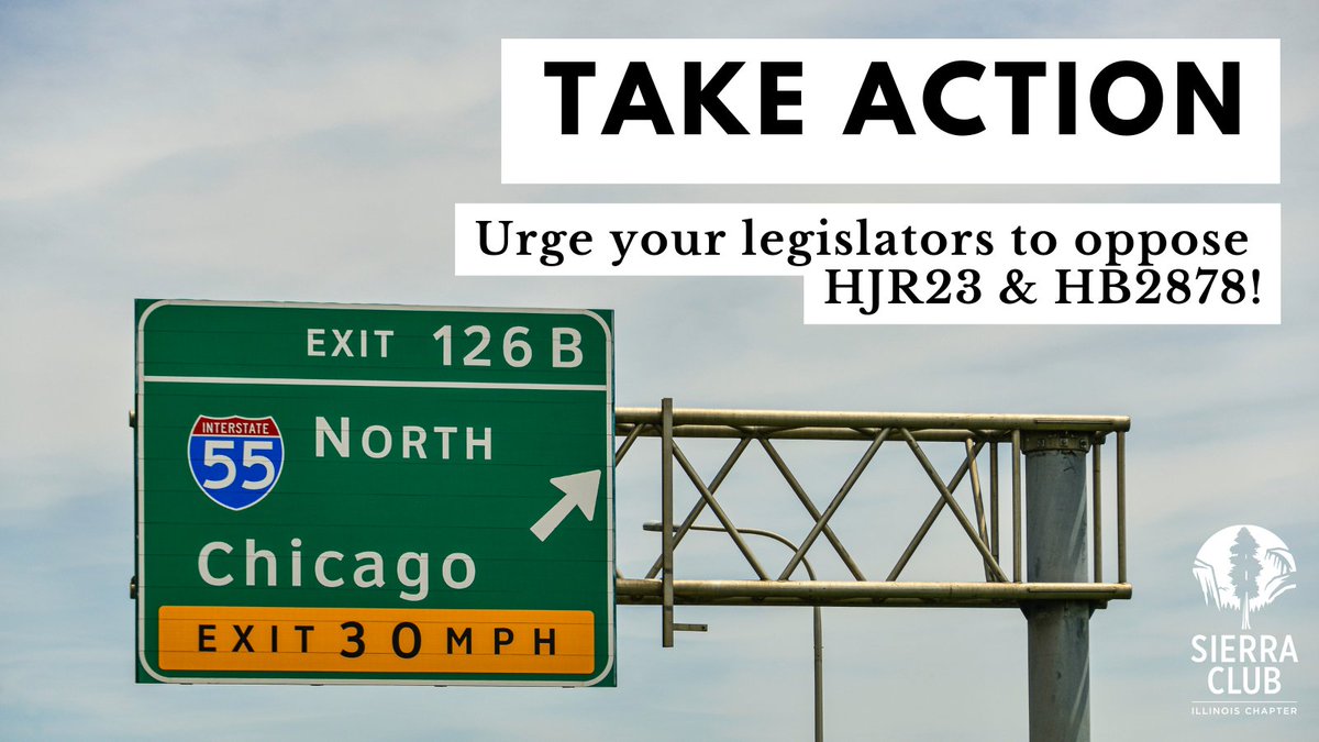 There's still time to pump the brakes on dangerous legislative proposals that would add lanes to I-55 & give broad permission for public-private funding of large transportation projects. #NoToI55Emissions

Urge your lawmakers to oppose HB2878 & HJR23: 
ilenviro.salsalabs.org/highwayexpansi…