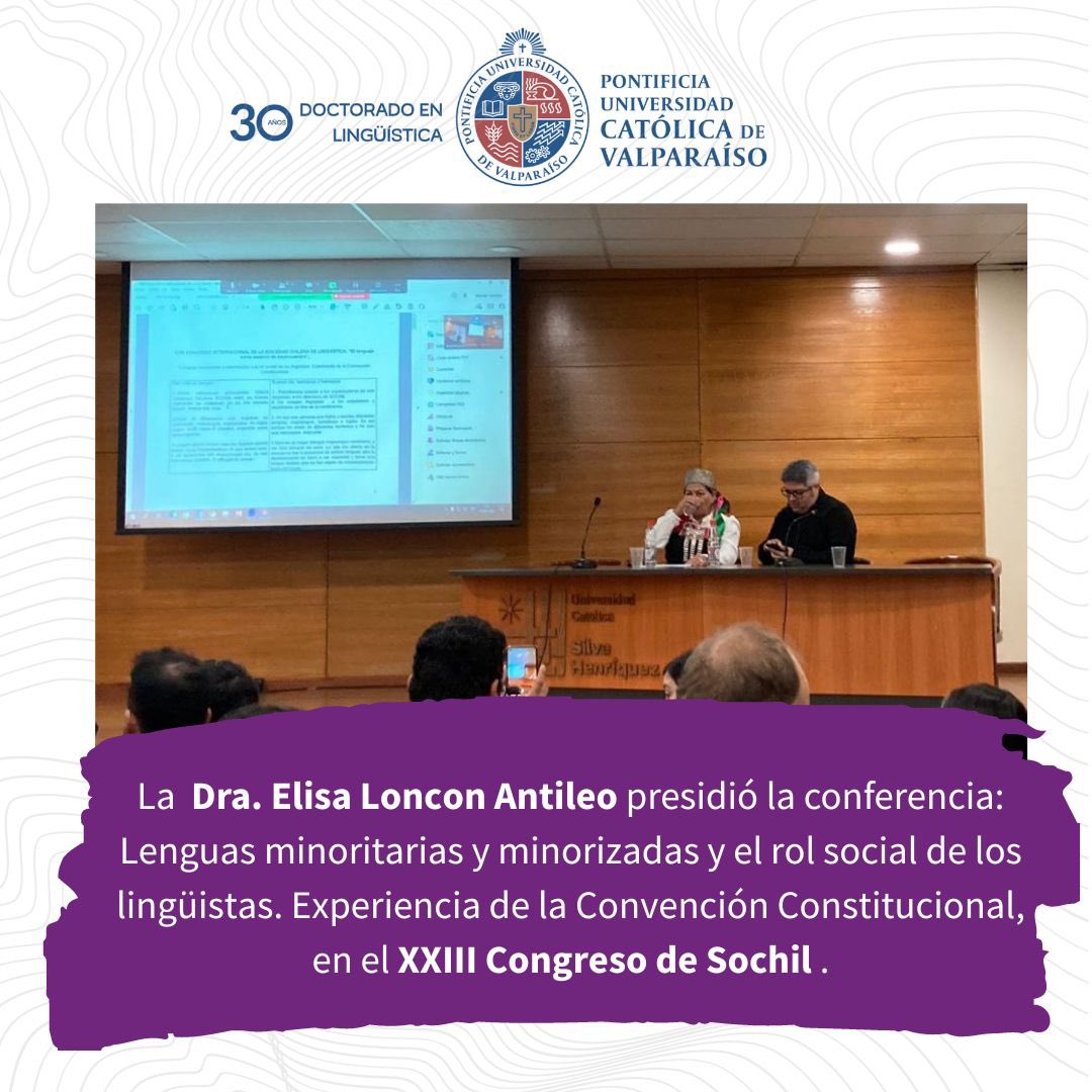 👁‍🗨 Los lingüistas presentes en la conferencia q la Dra. <a href="/ElisaLoncon/">Elisa Loncon Antileo</a> presidió en el congreso de <a href="/Sochil_Chile/">S O C H I L</a> , manifestaron su apoyo ante el momento de hostigamiento que está viviendo y consultaron cómo se podría abordar la situación de las lenguas minoritarias y minorizadas. 🧵