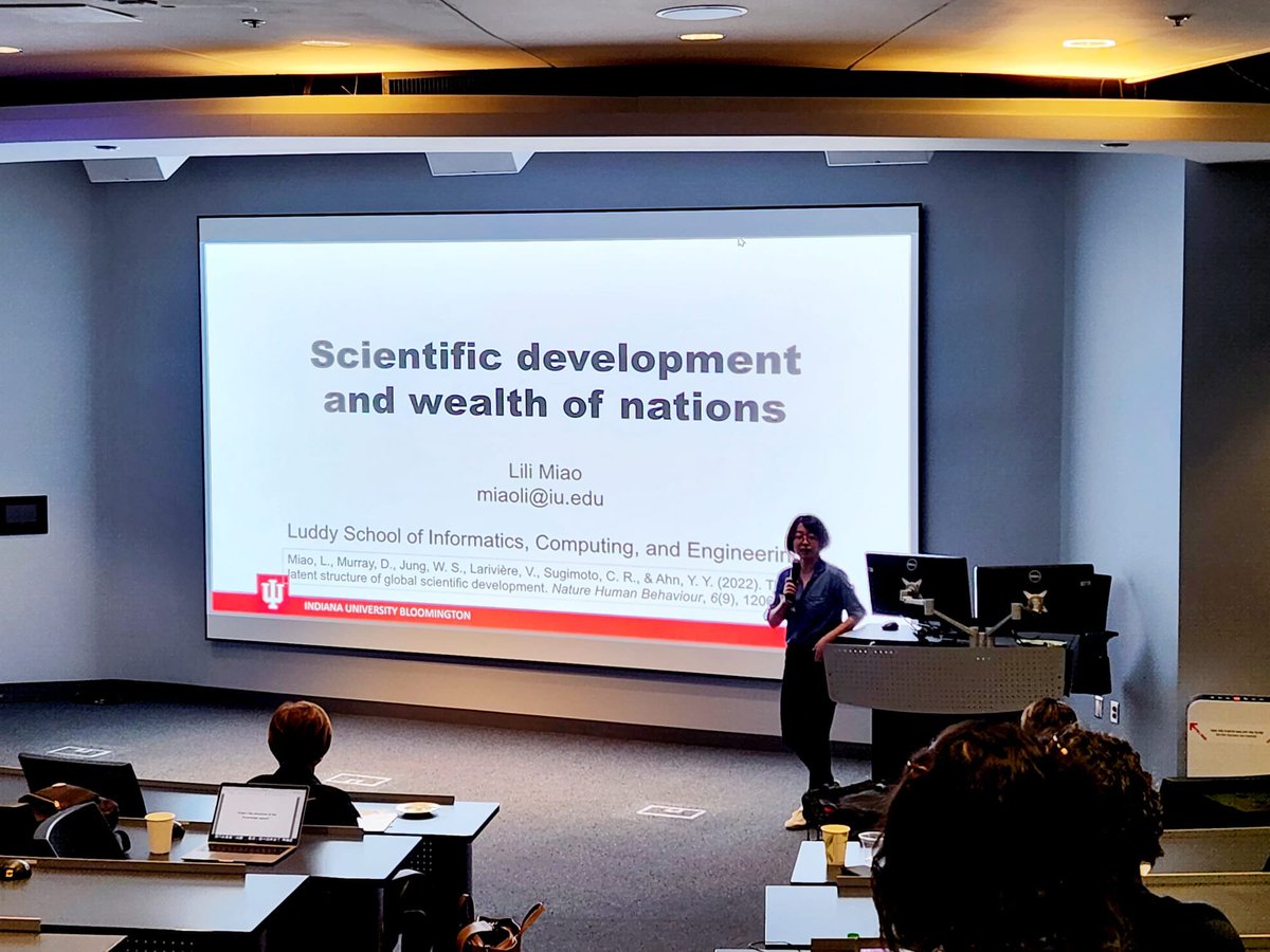 Excellent presentation by <a href="/lilymiao08/">lilymiao</a> on the latent structure of global scientific development: nature.com/articles/s4156… <a href="/yy/">yy</a> @lariviev <a href="/dakotasmurray/">Dakota S Murray</a> <a href="/wsjung/">Woo-Sung Jung</a> <a href="/sppgatech/">Jimmy and Rosalynn Carter School of Public Policy</a> #ATLC23