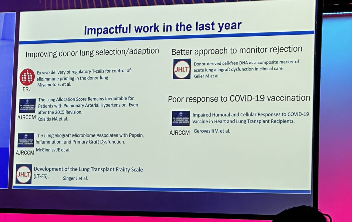 Fantastic Clinical Year in Review on the work in Lung Transplant and Improvement in Clinical Outcomes from <a href="/EnohSean/">Agbor- APO Lab (Applied Precision Omics)</a> this morning #ATS2023