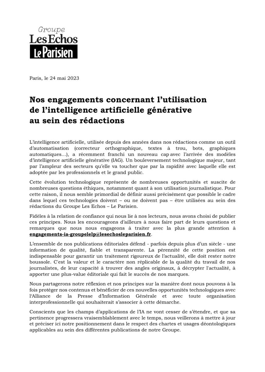 Pierre Louette tweet media