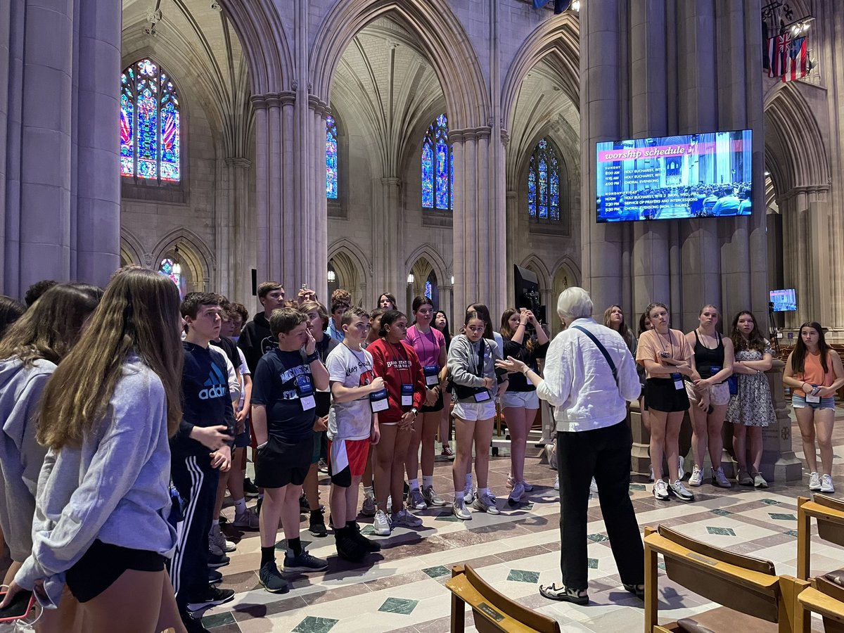 Bus 3 National Cathedral. Students were incredibly respectful of this space, very proud. #blakeindc