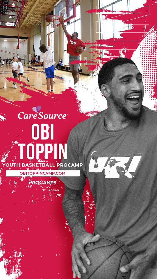 We’re back UD Fam 👀 My @caresource Basketball @ProCamps at the Dayton RecPlex is open for registration 🏀🔥 Spots go fast so secure yours today ➡️ ObiToppinCamp.com