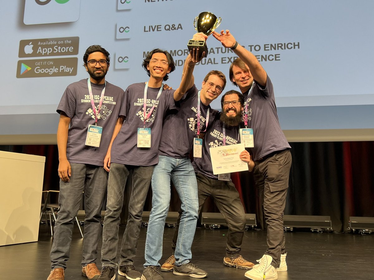 Huge congratulations @teamepcc! 1st place winner of #ISC23_SCC !