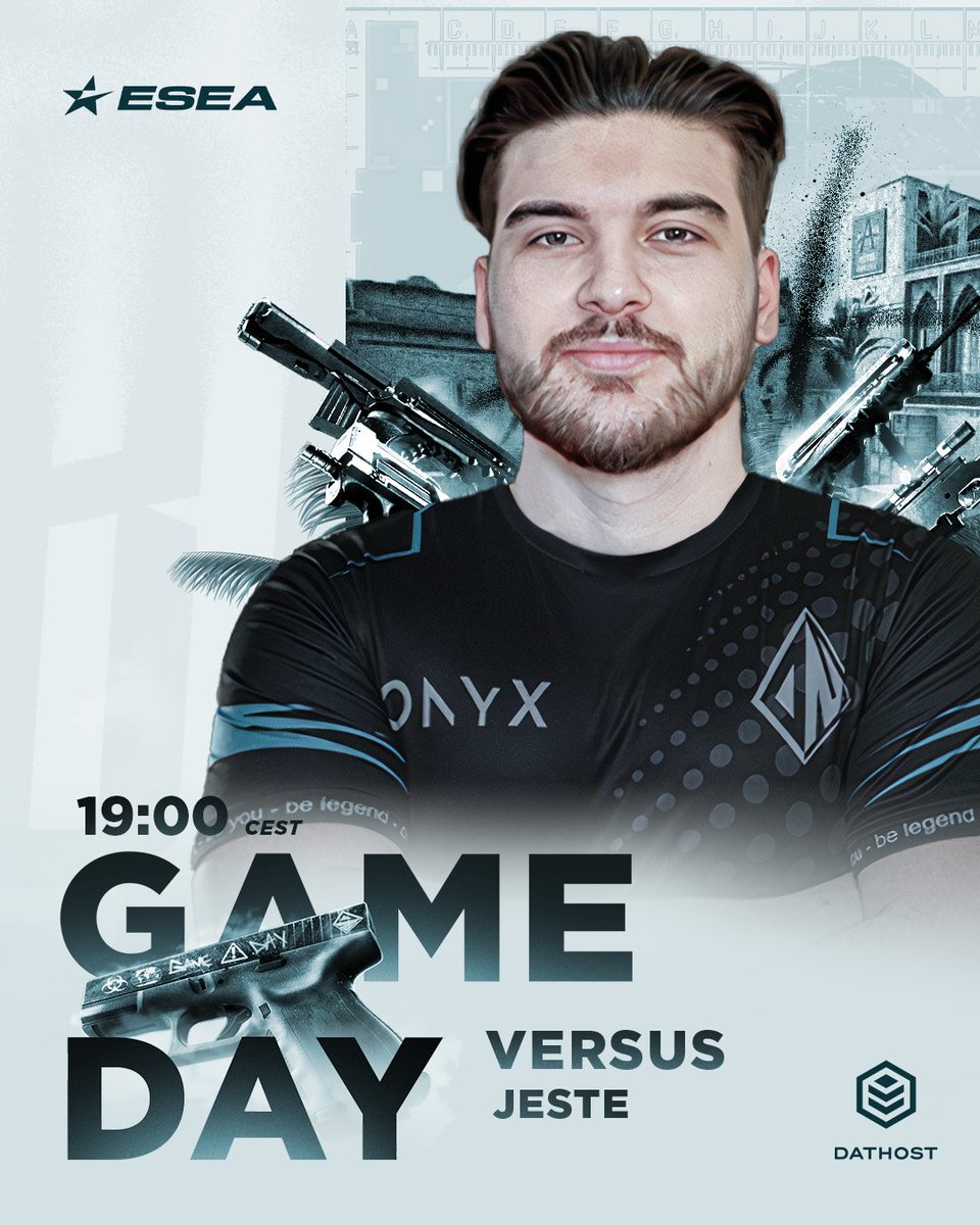 ONYXLegend's tweet photo. [#CSGO]
two games left for us in the #ESEA Advanced - one win is needed to avoid relegation 💪

We are sure to give you the best performance possible so don't miss the stream and tune in 🔥

🆚 #JESTE
🎙 @K4iG_twitch 
📺 https://t.co/EOxYqxCaud
⏰ 19:00 CEST

#BEONYX https://t.co/3q9rk3pmpt