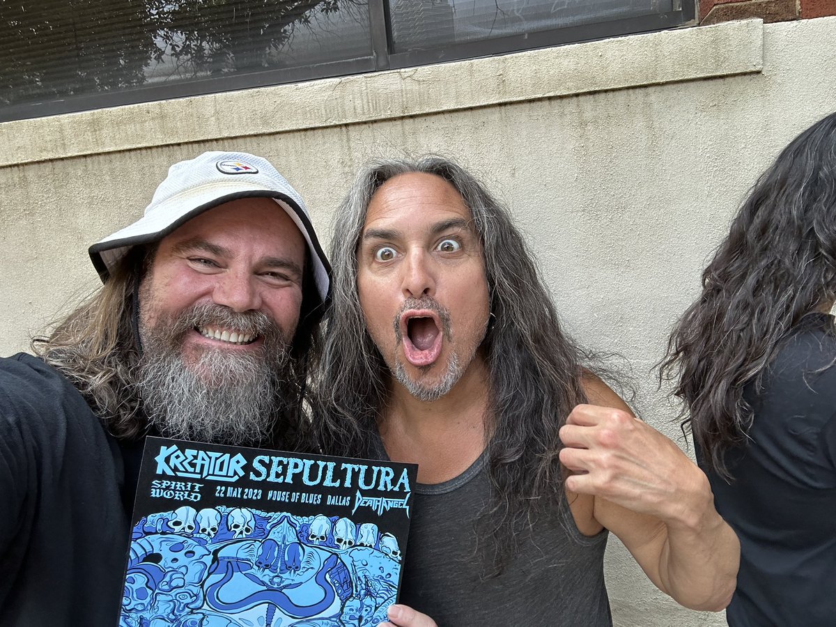 IronTrucker667's tweet photo. Had an amazing time in #Dallas @HOBDallas much thanks to @deathangel for signing my poster! The 1800 mile drive was totally worth it! #EpicAsFook #OneMoreGig #IronTrucker667 #AdamarDesign #HouseOfBlues #DeathAngel #KlashOfTheTitans #RoadTrip https://t.co/0L8OKV1EQc