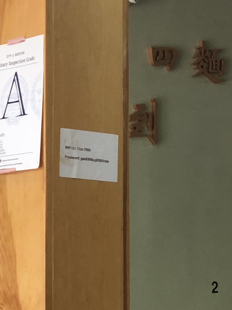 FaxMarley's tweet photo. you KNOW the noodles gonna slap when the restaurant wifi password is some shit like gas9369jug9395hide https://t.co/U1LEhLK0O8