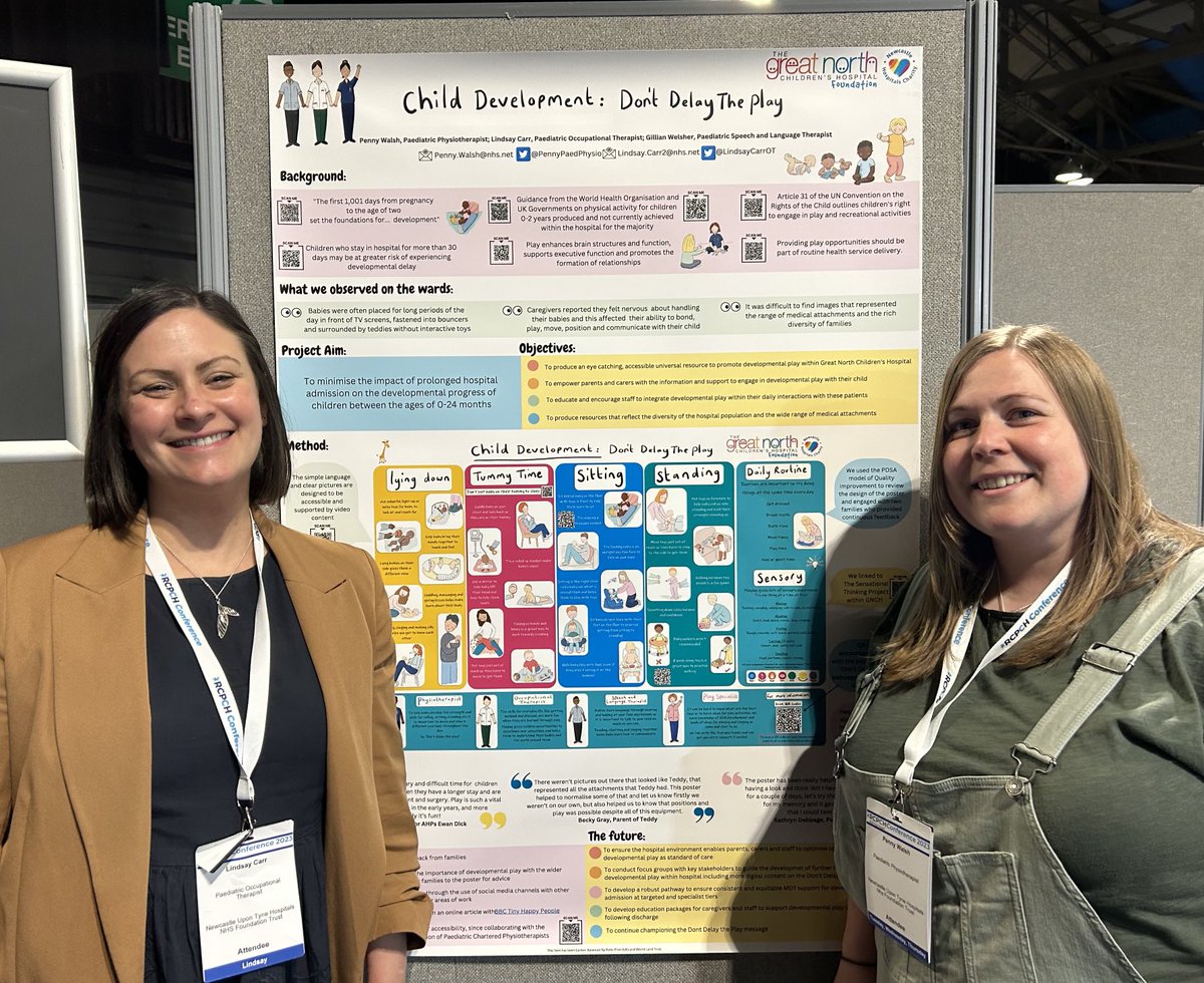 Play is vital for normal development. Come see the brilliant poster #dontdelaytheplay by our physio/OT team. information to empower parents to play with their children. ⁦<a href="/GreatNorthCH/">Great North Children’s Hospital</a>⁩ ⁦<a href="/PaediatricFOAM/">Paediatric FOAMed</a>⁩ ⁦<a href="/NorthernPaeds/">Northern Paediatrics</a>⁩ ⁦<a href="/RCPCHtweets/">RCPCH</a>⁩ #rcpch23