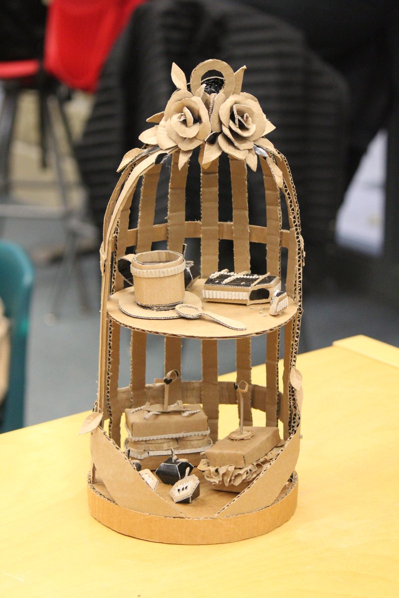 Please visit the <a href="/trudeauhs/">P.E. Trudeau H.S.</a> Library to view the intricate #cardboardsculptures created by Mr. Meyer's #mediaarts class!